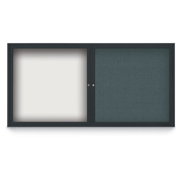 United Visual Products Corkboard, 42"x32", Rubber/Black UV4035PLUS-BLACK-RUBBER - main